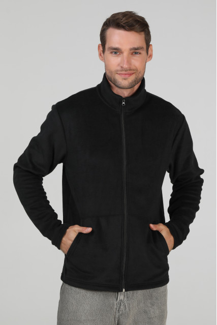 Кофта флісова чоловіча чорна RAY BASIC U0501-Black UNISEX