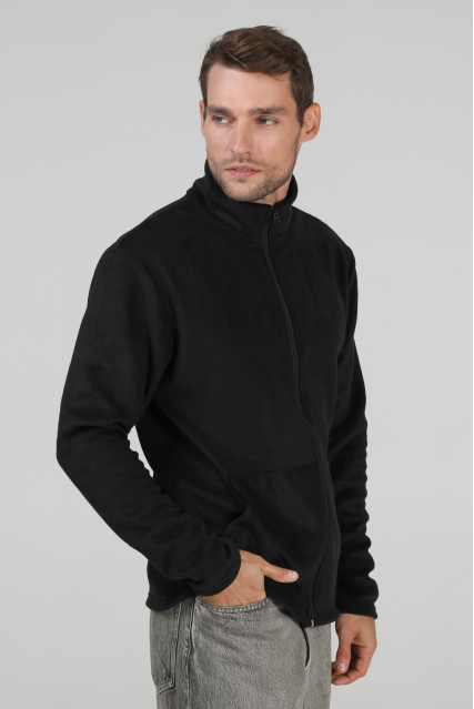 Кофта флісова чоловіча чорна RAY BASIC U0501-Black UNISEX