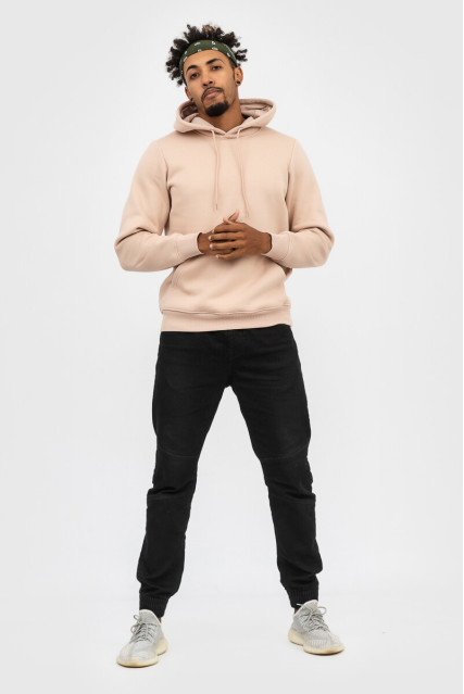 Худі чоловіче бежеве утеплене RAY BASIC U0401 UNISEX
