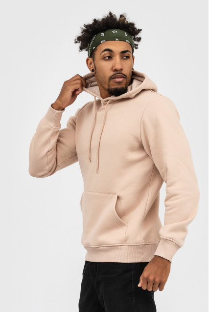 Худі чоловіче бежеве утеплене RAY BASIC U0401 UNISEX
