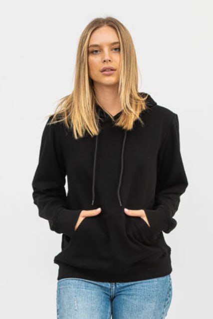 Худі жіноче чорне полегшене RAY BASIC U0402 UNISEX