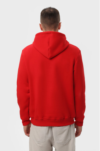 Худи  мужское    красное утепленное RAY BASIC U0401 UNISEX