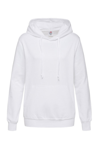 Худі жіноче біле утепленне ST4110 HOODED SWEATSHIRT