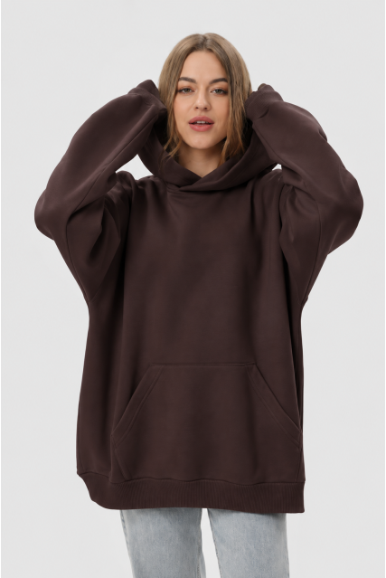 Худи оверсайз женское RAY OVERSIZE U0404 Шоколадное
