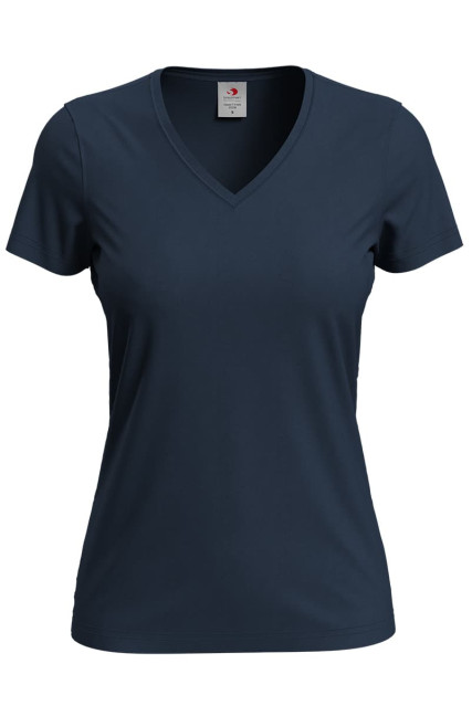 Футболка жіноча синя STEDMАN Classic-T V-neck