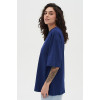 Футболка оверсайз женская тёмно-синяя RAY OVERSIZE U0104 UNISEX