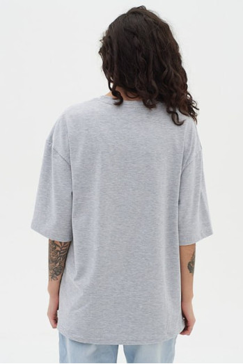 Футболка оверсайз жіноча сірий меланж RAY OVERSIZE U0104 UNISEX