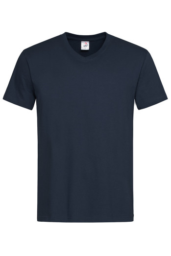 Футболка чоловіча глибоко темно-синя STEDMАN CLASSIC-T V-NECK