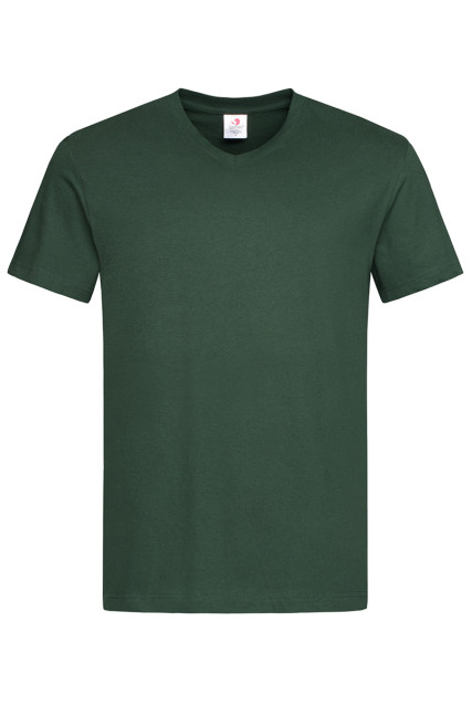 Футболка чоловіча темно-зелена STEDMАN CLASSIC-T V-NECK