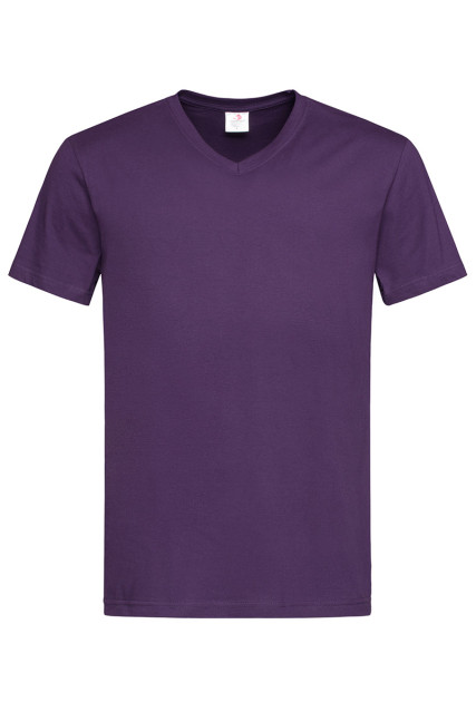 Футболка чоловіча фіолетова STEDMАN CLASSIC-T V-NECK