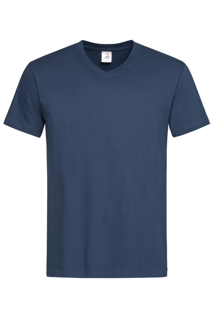 Футболка чоловіча темно-синя STEDMАN CLASSIC-T V-NECK