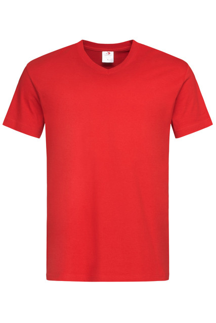 Футболка чоловіча червона STEDMАN CLASSIC-T V-NECK