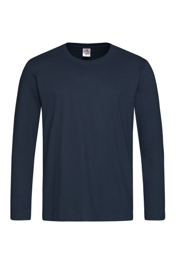 Футболка чоловіча з довгим рукавом синя STEDMАN CLASSIC-T LONG SLEEVE