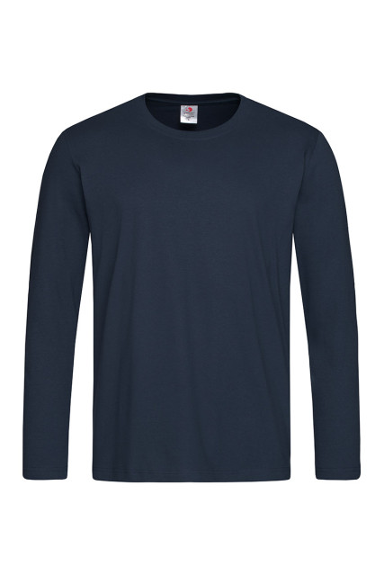 Футболка чоловіча з довгим рукавом синя STEDMАN CLASSIC-T LONG SLEEVE