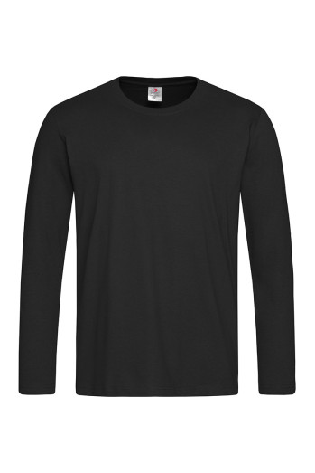 Футболка мужская с длинным рукавом чёрная STEDMАN Classic-T Long Sleeve