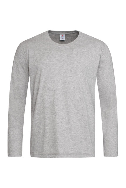Футболка чоловіча з довгим рукавом сірий меланж STEDMАN Classic-T Long Sleeve