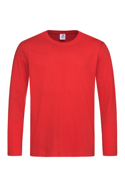 Футболка чоловіча з довгим рукавом червона STEDMАN Classic-T Long Sleeve