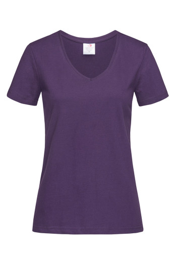 Футболка жіноча фіолетова STEDMАN CLASSIC-T V-NECK