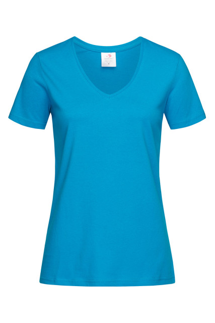 Футболка жіноча бірюзова STEDMАN CLASSIC-T V-NECK