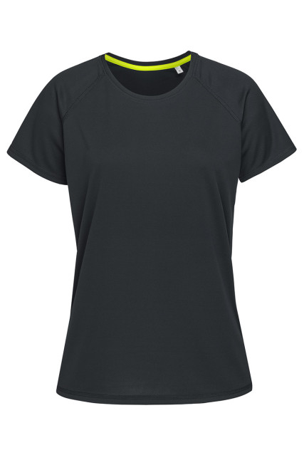Футболка жіноча чорна STEDMАN Active Raglan Black Opal