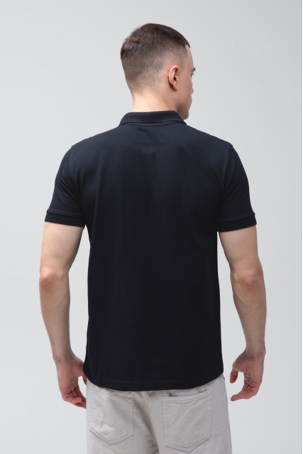 Футболка поло мужская чёрная STEDMAN LUX POLO