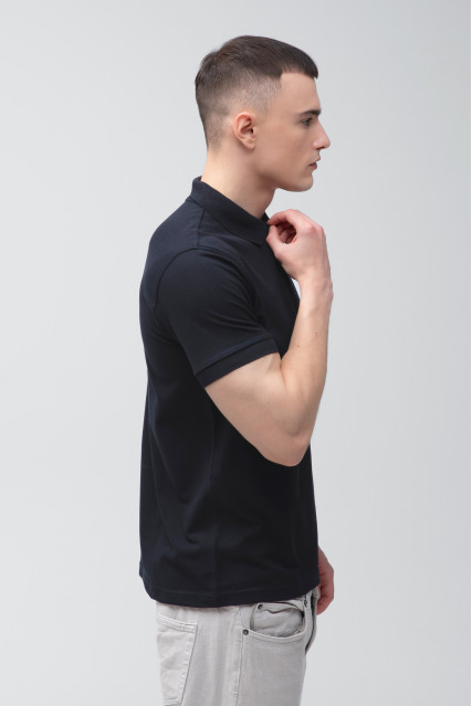 Футболка поло мужская чёрная STEDMAN LUX POLO
