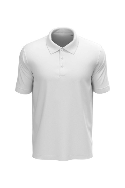 Футболка поло мужская белая STEDMAN LUX POLO