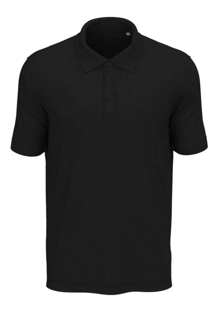 Футболка поло мужская чёрная STEDMAN LUX POLO