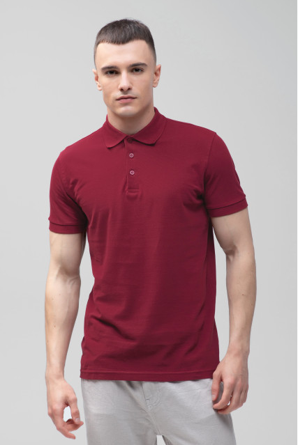 Футболка поло мужская бордовая STEDMAN LUX POLO