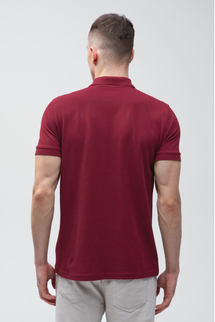Футболка поло мужская бордовая STEDMAN LUX POLO