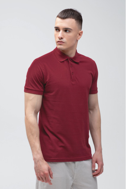 Футболка поло мужская бордовая STEDMAN LUX POLO