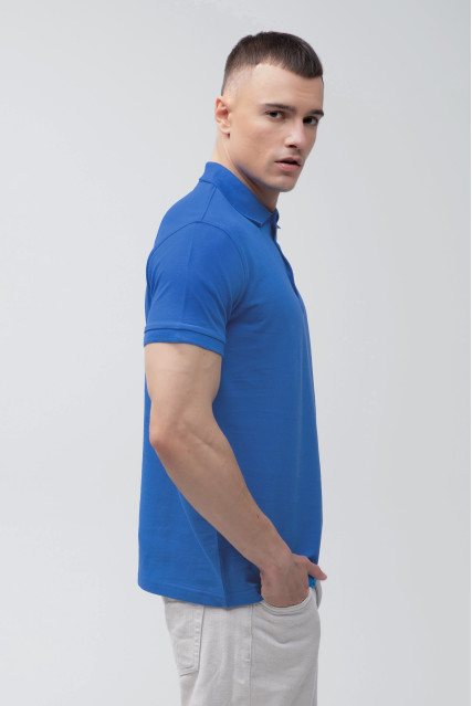 Футболка поло мужская васильковая STEDMAN LUX POLO