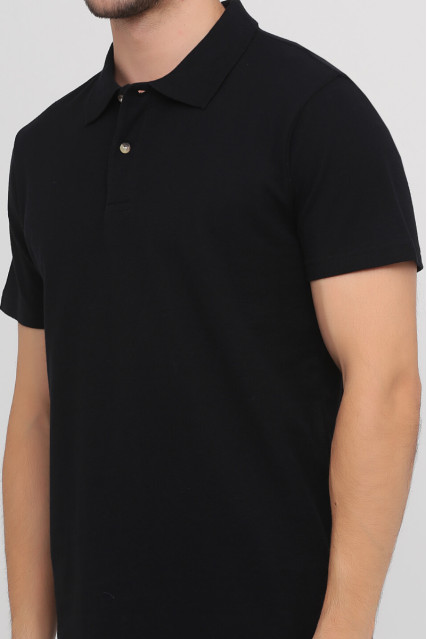 Футболка поло мужская чёрная STEDMAN POLO