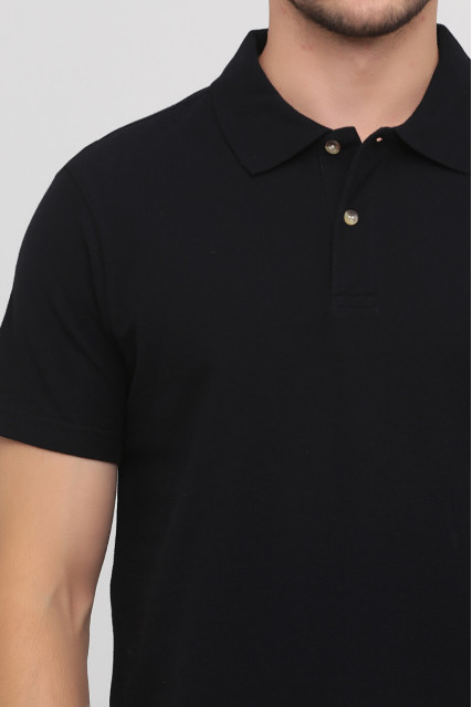 Футболка поло мужская чёрная STEDMAN POLO