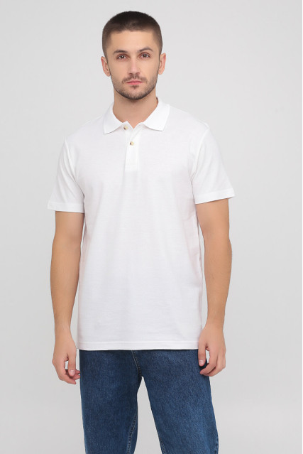 Футболка поло мужская белая STEDMAN POLO