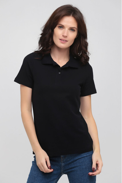 Футболка поло женская чёрная STEDMAN POLO