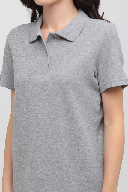 Футболка поло женская серый меланж STEDMAN POLO