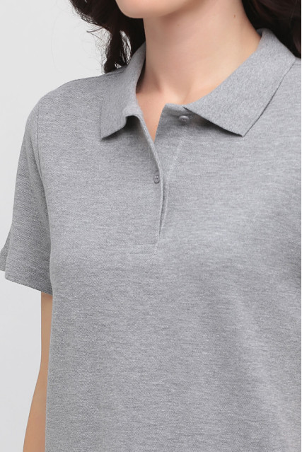 Футболка поло женская серый меланж STEDMAN POLO