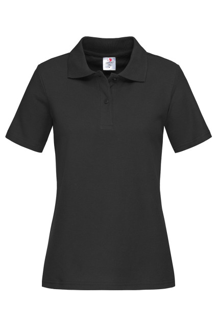 Футболка поло женская чёрная STEDMAN POLO