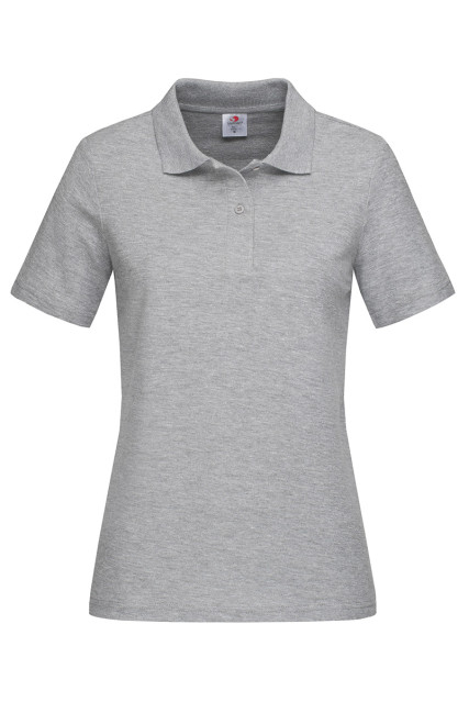 Футболка поло женская серый меланж STEDMAN POLO