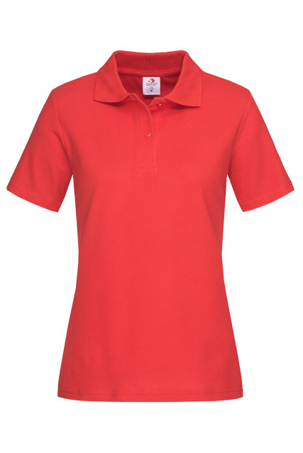 Футболка поло женская красная STEDMAN POLO
