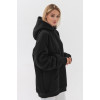 Худі оверсайз жіноче чорне утеплене RAY OVERSIZE U0404 UNISEX