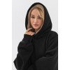 Худі оверсайз жіноче чорне утеплене RAY OVERSIZE U0404 UNISEX