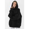 Худі оверсайз жіноче чорне утеплене RAY OVERSIZE U0404 UNISEX