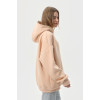Худі оверсайз жіноче бежеве утеплене RAY OVERSIZE U0404 UNISEX