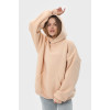 Худі оверсайз жіноче бежеве утеплене RAY OVERSIZE U0404 UNISEX