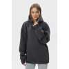 Худи оверсайз женское тёмно-серое утеплённое RAY OVERSIZE U0404 UNISEX