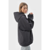 Худи оверсайз женское тёмно-серое утеплённое RAY OVERSIZE U0404 UNISEX