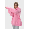 Худи оверсайз женское розовое утеплённое RAY OVERSIZE U0404 UNISEX