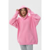 Худи оверсайз женское розовое утеплённое RAY OVERSIZE U0404 UNISEX